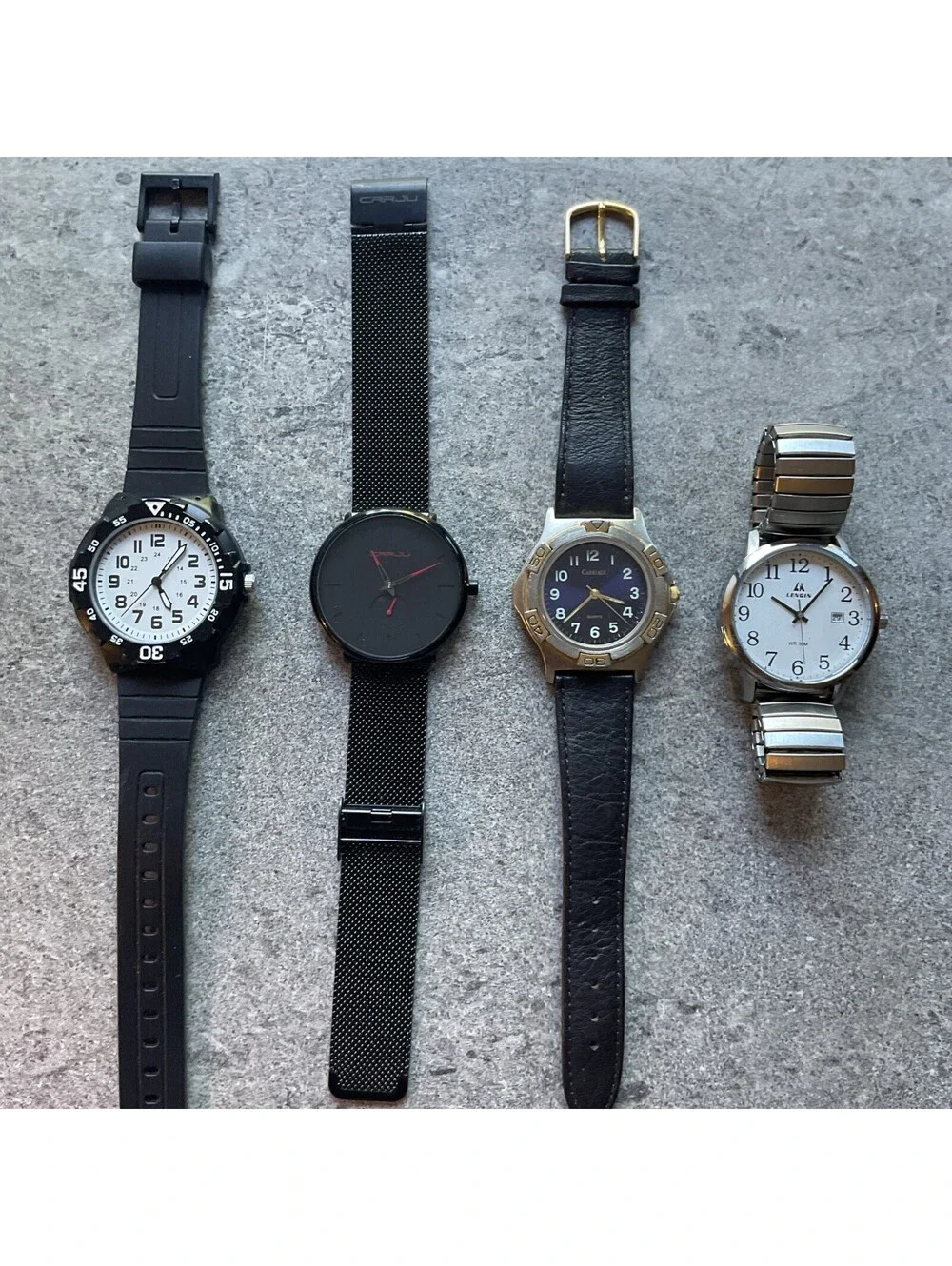Great Lot Of Four Mens Watches All Four Watches Run Great Lot B1